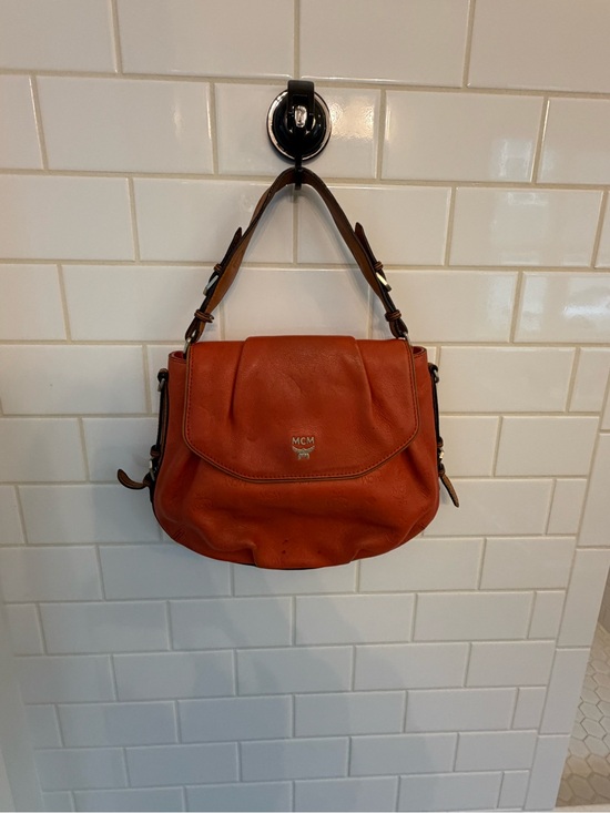 MCM Handbags - MCM Burnt Orange Leather Flap Shoulder Bag